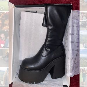 Windsor Smith Dreamz Black Stretch Sock Boot